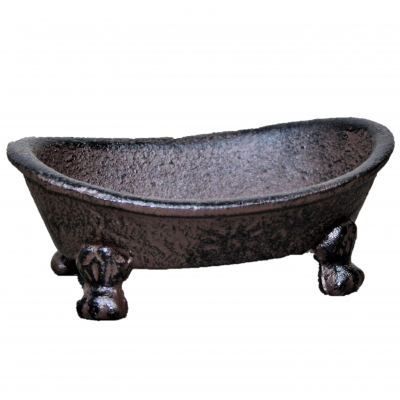 G079- CAST IRON BROWN BATH TUB